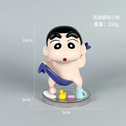 13Cm Shinchan Action Figure Anime Crayon Shin-Chan Figures Gk Bath Doll Ornaments Cute Girl Decoration Desktop Decorate Toy