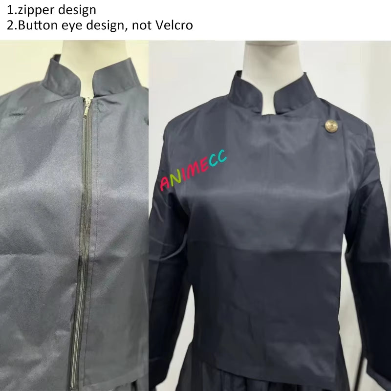 in Stock S-2XL Geto Suguru Cosplay Costume Wig Earring Anime Cosplay School Uniform Halloween Party Outfit for Women Men