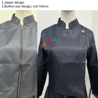 in Stock S-2XL Geto Suguru Cosplay Costume Wig Earring Anime Cosplay School Uniform Halloween Party Outfit for Women Men