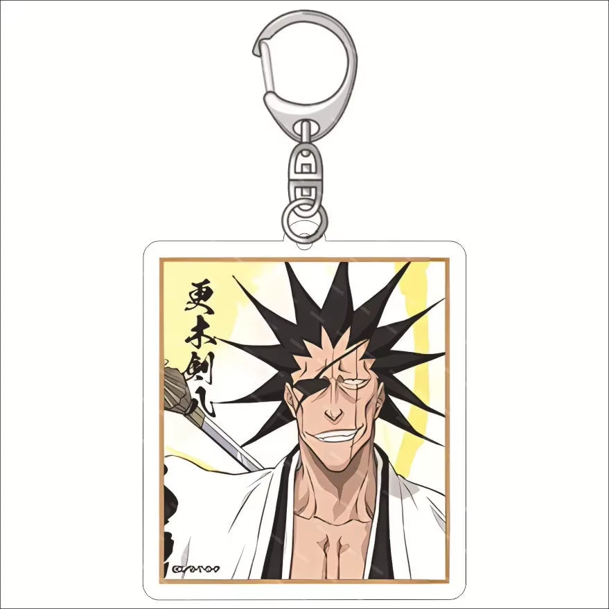 Popular Classics Anime Acrylic Keychain Fashion Kurosaki Ichigo Ishida Uryuu Kuchiki Rukia Cartoon Figures Key Chain Bag Pendant
