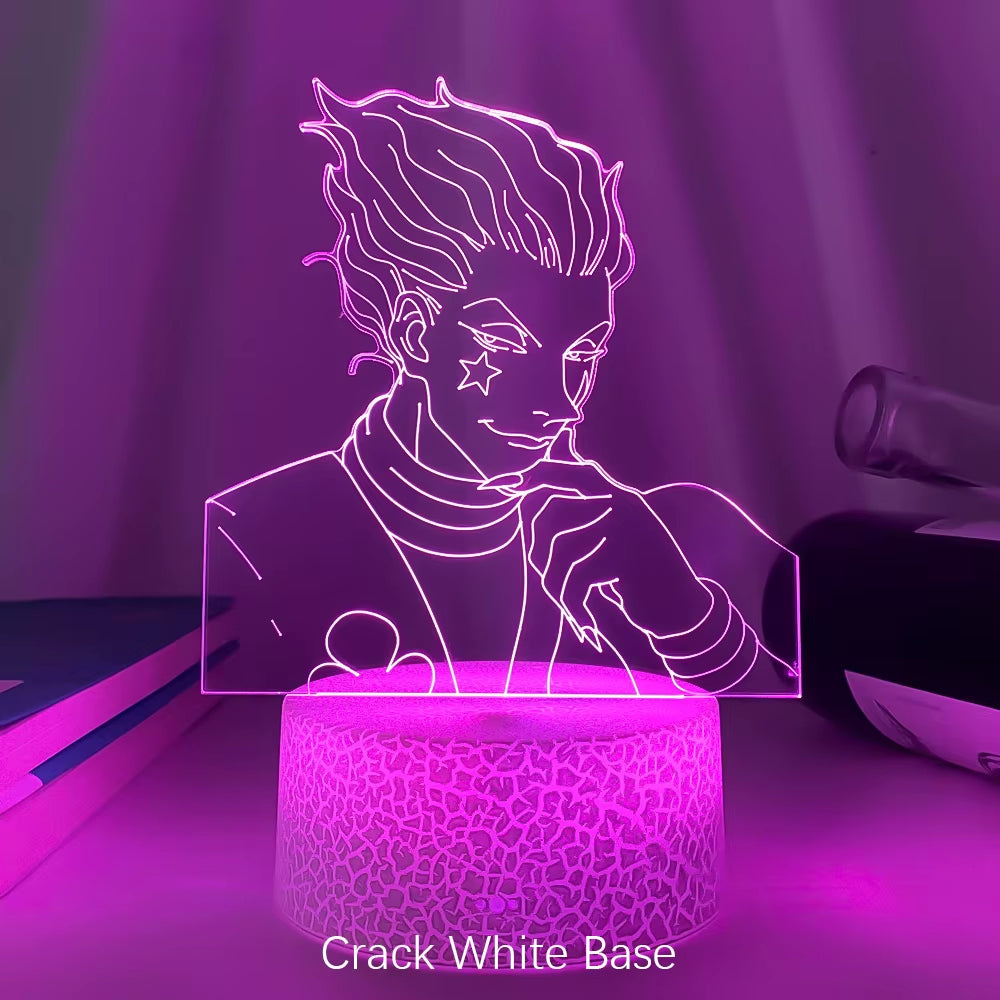 Newest Usb Led Night Light Touch Bedroom Night Light for Children Anime Hunter X Hunter Decor Light 3D Lamp Hisoka Lamp