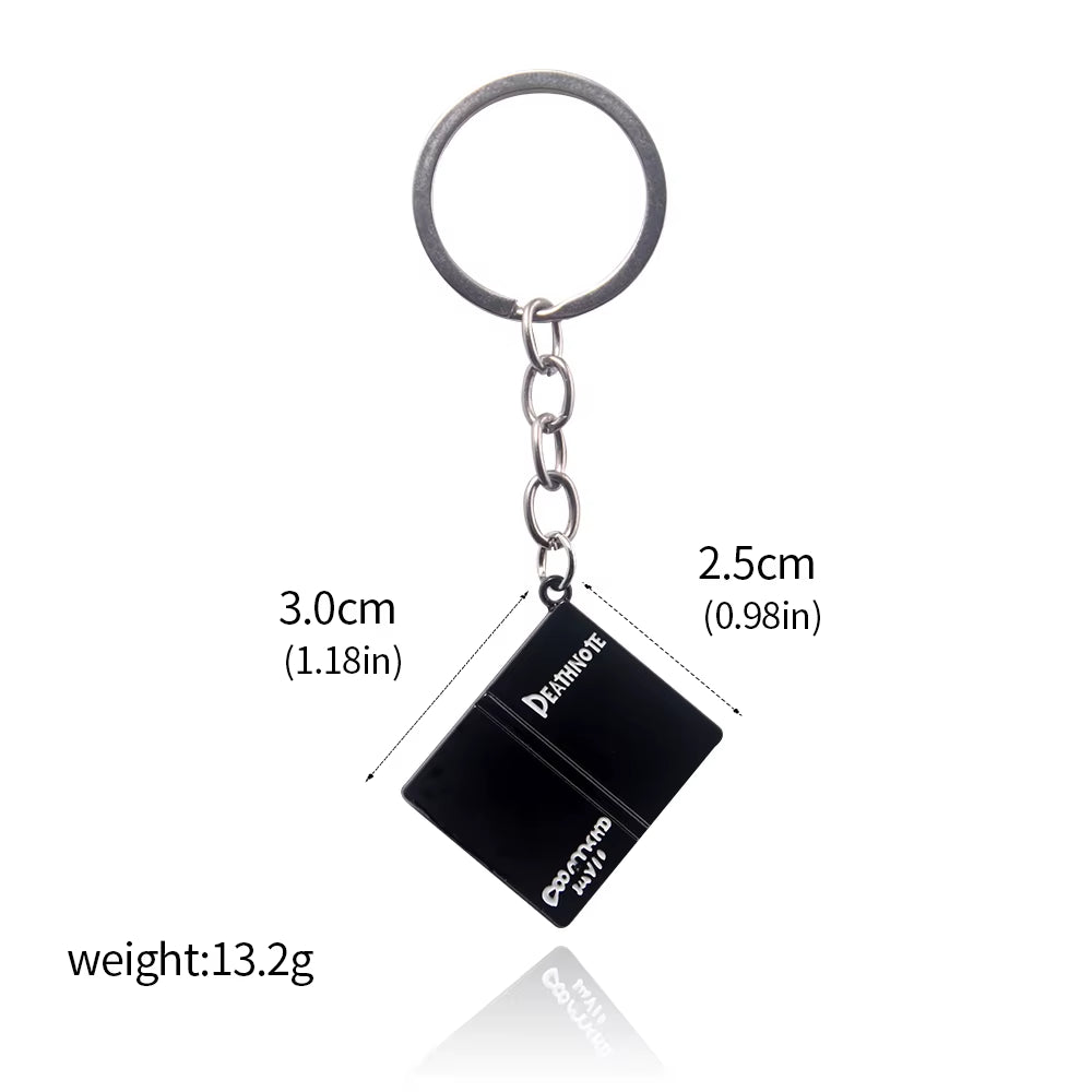Anime Death Note Keychain Black Notebook Pendant Key Chain Cospaly Accessories Keyring for Women Men Jewelry Gifts
