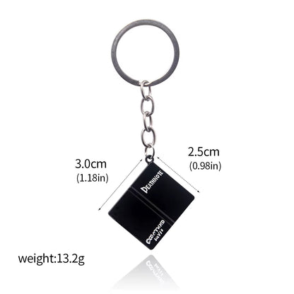Anime Death Note Keychain Black Notebook Pendant Key Chain Cospaly Accessories Keyring for Women Men Jewelry Gifts