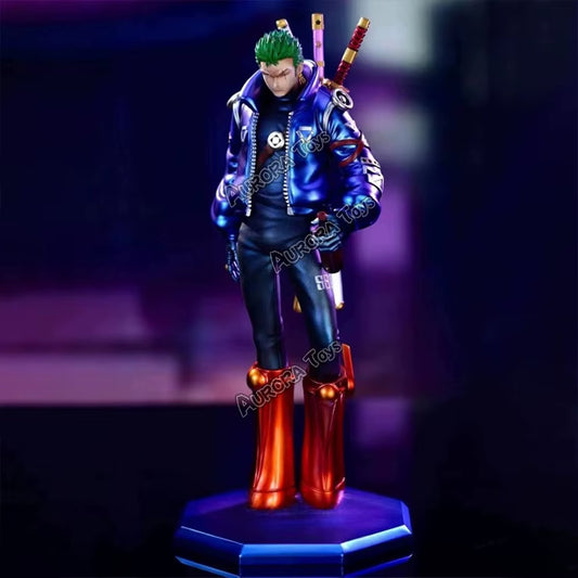 9.44In/24Cm Anime One Piece Figure Egghead Zoro Figure PVC Action Figures Collection Model Toys Gifts