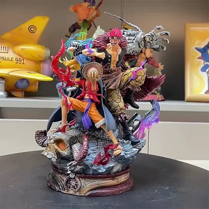 22Cm One Piece Figurine Three Captain Anime Figure Kid Law Luffy Action Pvc Model Statue Doll Collection Decoration Toys Gifts