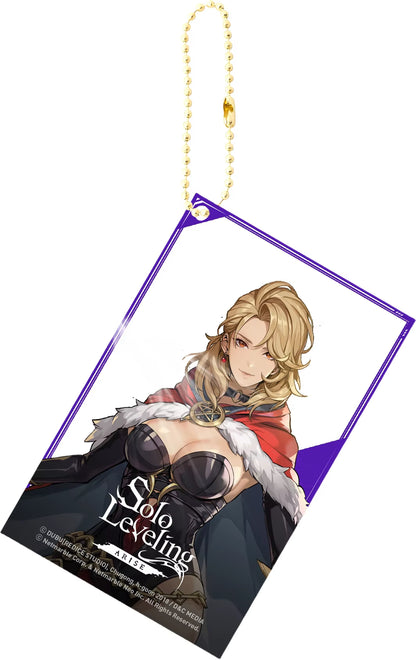 Solo Leveling Acrylic Anime Key Chain Pendant Keychain Bag Charms Figure Jewelry Friends Gifts Accessories Transparent Card