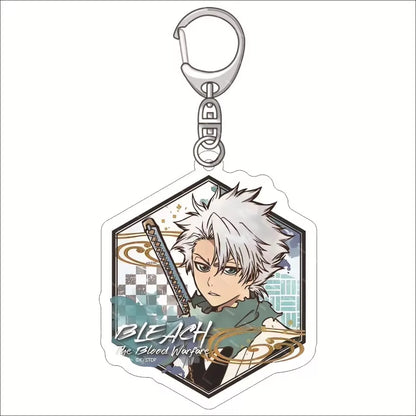 Popular Classics Anime Acrylic Keychain Fashion Kurosaki Ichigo Ishida Uryuu Kuchiki Rukia Cartoon Figures Key Chain Bag Pendant