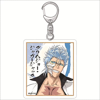 Popular Classics Anime Acrylic Keychain Fashion Kurosaki Ichigo Ishida Uryuu Kuchiki Rukia Cartoon Figures Key Chain Bag Pendant