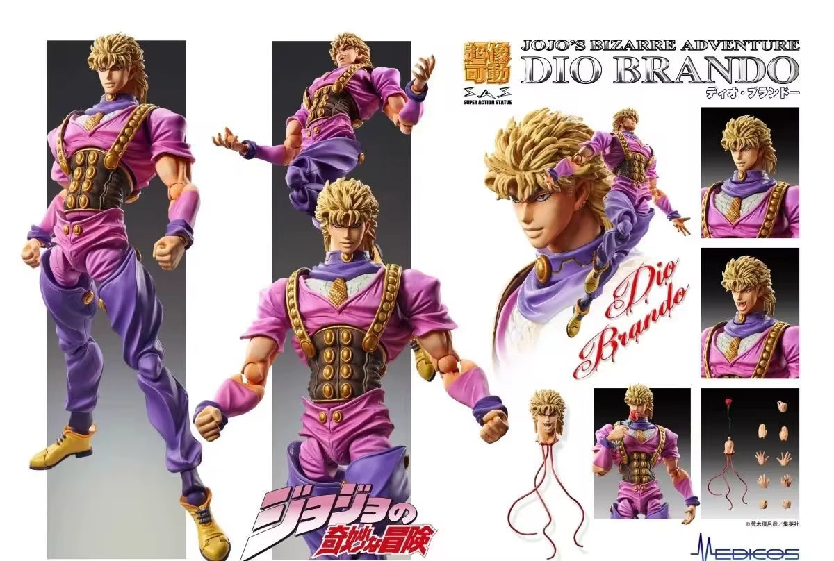22 TYPES Anime Jojo Bizarre Adventure Kujo Jotaro Dio Brando Diavolo Bruno Bucciarati Leone Abbacchio Jolyne Cujoh Action Figure