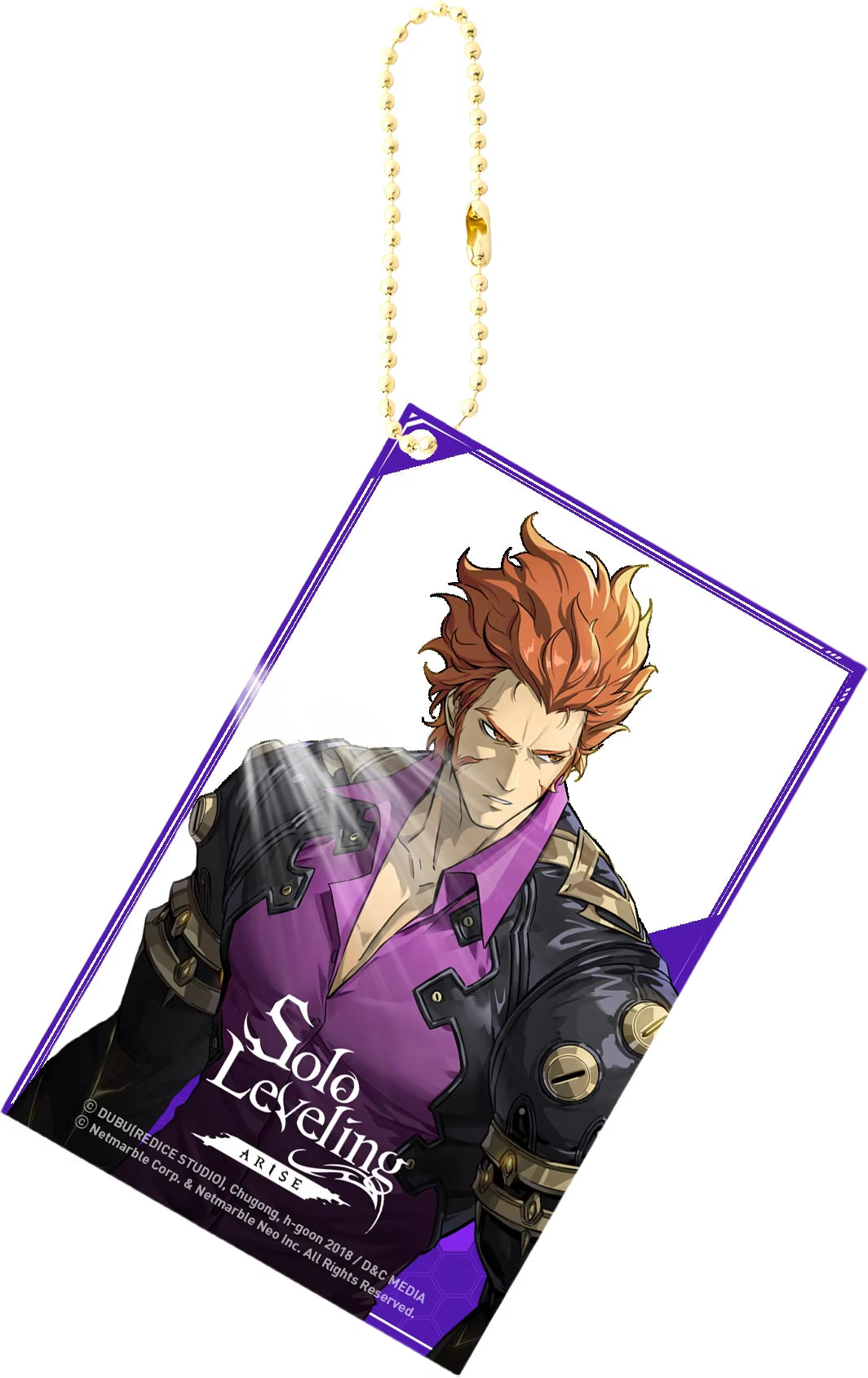 Solo Leveling Acrylic Anime Key Chain Pendant Keychain Bag Charms Figure Jewelry Friends Gifts Accessories Transparent Card