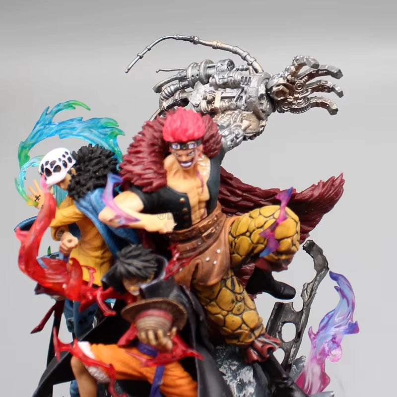22Cm One Piece Figurine Three Captain Anime Figure Kid Law Luffy Action Pvc Model Statue Doll Collection Decoration Toys Gifts