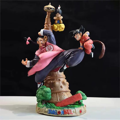 Dragon Ball Anime Figures Goku Figurine Tao Pai Pai Vs Son Goku Series Karin Tower 28Cm Action Figures Collectible Ornament Gift