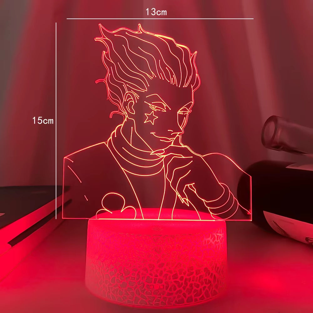 Newest Usb Led Night Light Touch Bedroom Night Light for Children Anime Hunter X Hunter Decor Light 3D Lamp Hisoka Lamp
