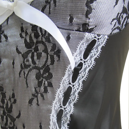 Black Halloween Corset Dress Maid Costume for Performances