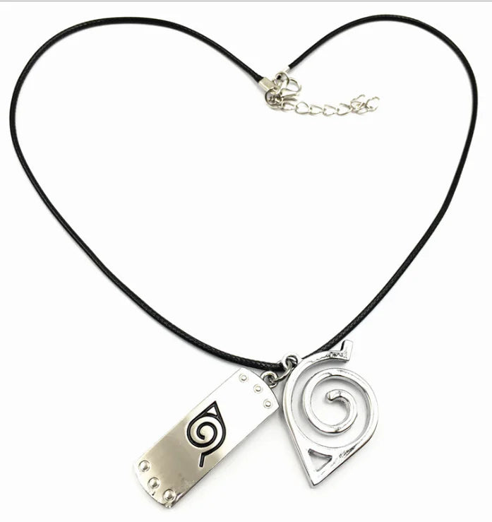 Naruto Headband Logo Necklace with Keychain Pendant