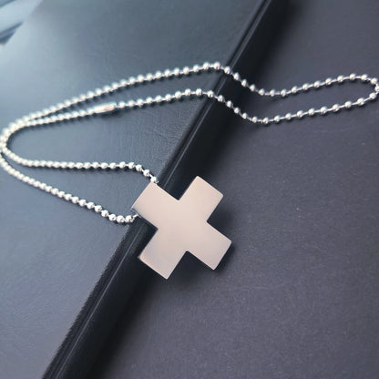 Anime EVA Katsuragi Misato Stainless Steel Cross Chain Pendant Necklace for Women Cosplay Jewelry Charms Amulet Necklaces