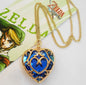 Zelda Legend Pendant Necklace with Sapphire Keychain