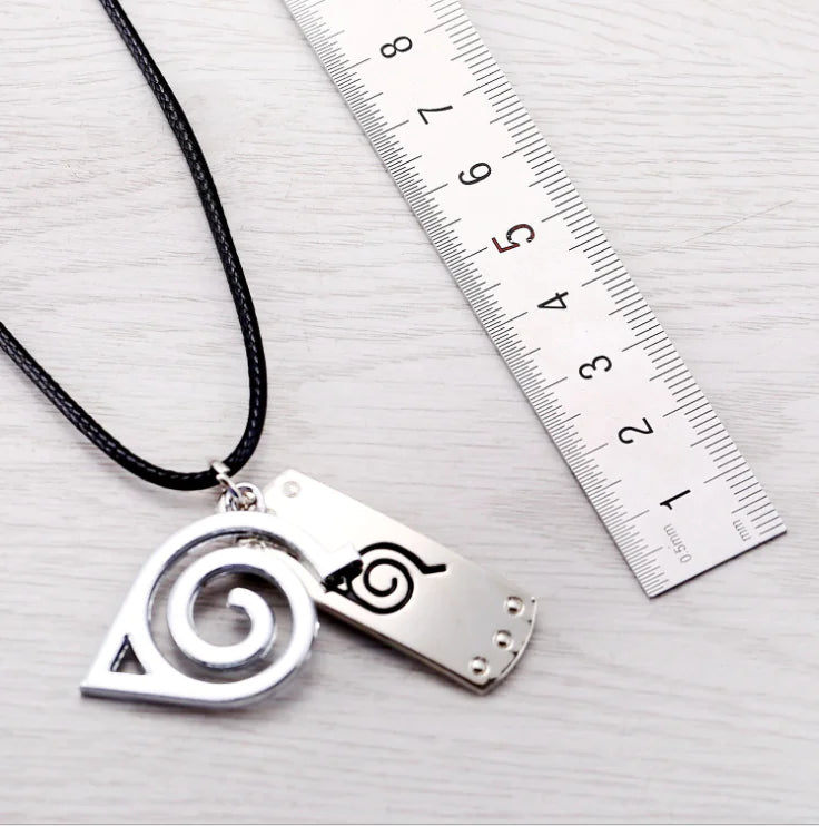 Naruto Headband Logo Necklace with Keychain Pendant