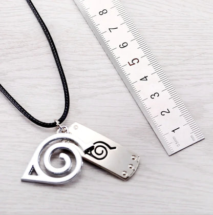 Naruto Headband Logo Necklace with Keychain Pendant