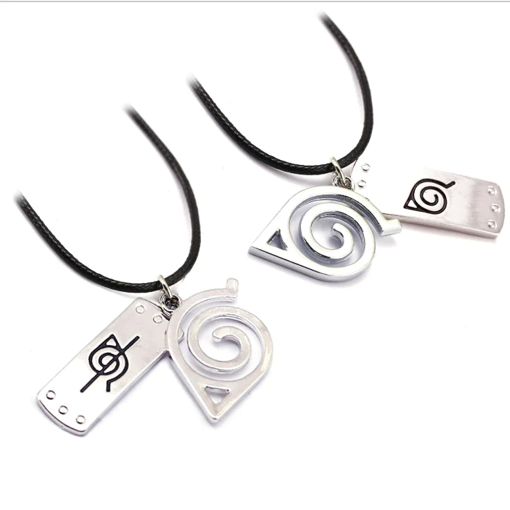 Naruto Headband Logo Necklace with Keychain Pendant