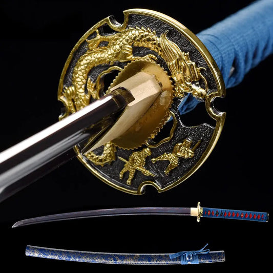 YONG XIN SWORD-Samurai Katana Sword Japanese Handmade Practical 1060/1095 Carbon Steel Tempered/Clay Tempered Full Tang Very Sharp Scabbard 41inch…