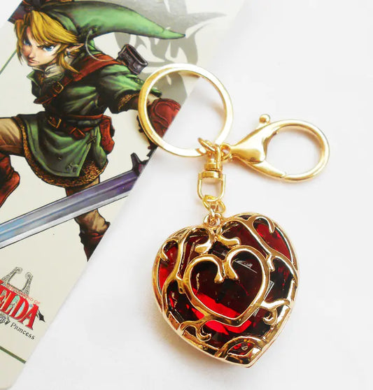 Zelda Legend Pendant Necklace with Sapphire Keychain