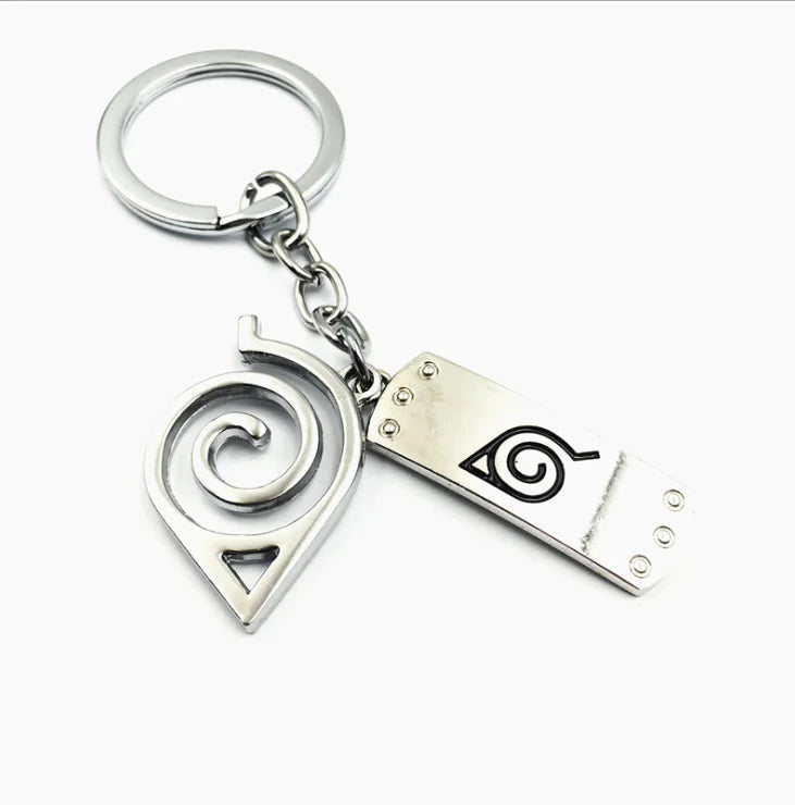 Naruto Headband Logo Necklace with Keychain Pendant