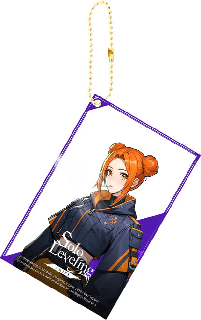 Solo Leveling Acrylic Anime Key Chain Pendant Keychain Bag Charms Figure Jewelry Friends Gifts Accessories Transparent Card