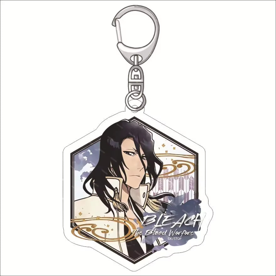 Popular Classics Anime Acrylic Keychain Fashion Kurosaki Ichigo Ishida Uryuu Kuchiki Rukia Cartoon Figures Key Chain Bag Pendant