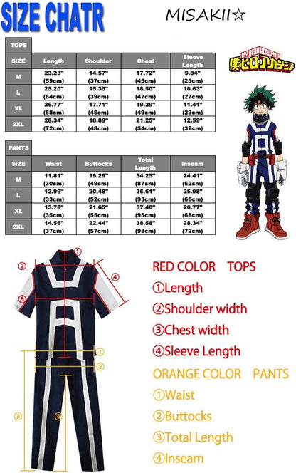 Anime Cosplay My Hero Academia Gymnastics Uniforms Costume (Large) Blue