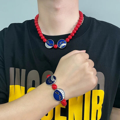 One Piece Portgas D Ace Hats Belt Bracelet Necklace Cosplay Props Roleplay