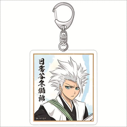 Popular Classics Anime Acrylic Keychain Fashion Kurosaki Ichigo Ishida Uryuu Kuchiki Rukia Cartoon Figures Key Chain Bag Pendant