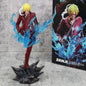 New 24Cm One Piece Anime Figures Sanji Devil Suit Pvc Gk Statue Model Collection Room Ornament Kids Toys Children'S Day Gifts