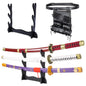 Adust Carbon Steel Zoro Sword Anime Sword 41 inch Overall Japanese Katana Samurai Sword with Display Stand & Cosplay Belt