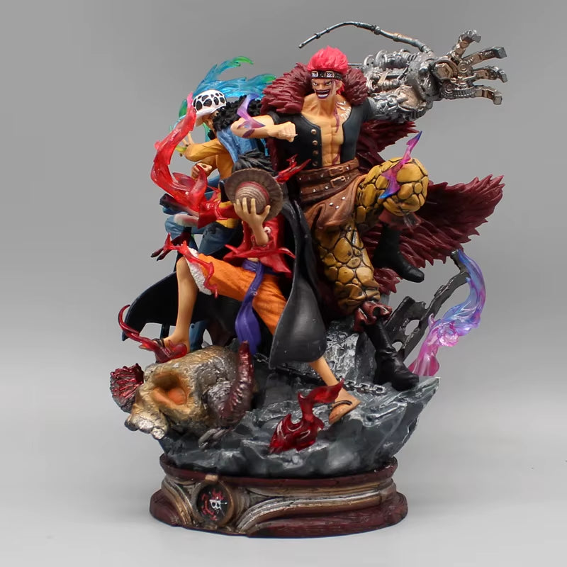 22Cm One Piece Figurine Three Captain Anime Figure Kid Law Luffy Action Pvc Model Statue Doll Collection Decoration Toys Gifts