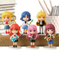 Anime Action Figure Anime Character Doll Model Cartoon Decorative Doll Set of 6 Collectible Model for Desktop TV Cabinet Table
