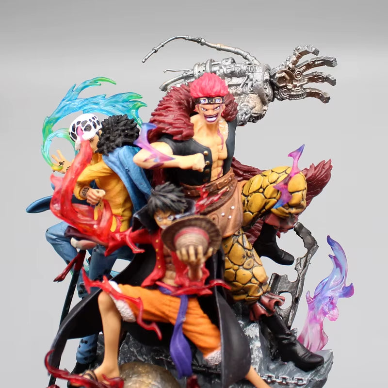 22Cm One Piece Figurine Three Captain Anime Figure Kid Law Luffy Action Pvc Model Statue Doll Collection Decoration Toys Gifts