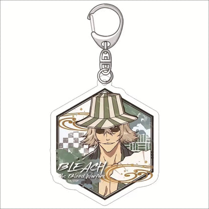 Popular Classics Anime Acrylic Keychain Fashion Kurosaki Ichigo Ishida Uryuu Kuchiki Rukia Cartoon Figures Key Chain Bag Pendant
