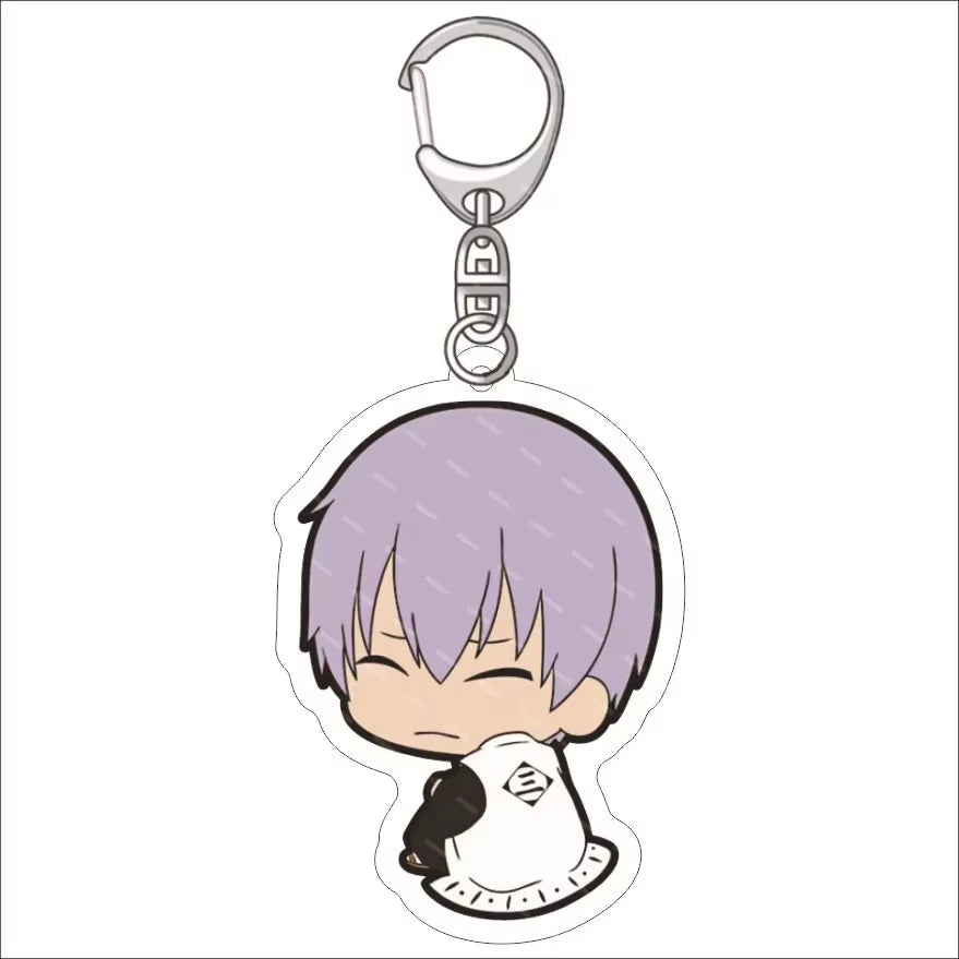 Popular Classics Anime Acrylic Keychain Fashion Kurosaki Ichigo Ishida Uryuu Kuchiki Rukia Cartoon Figures Key Chain Bag Pendant