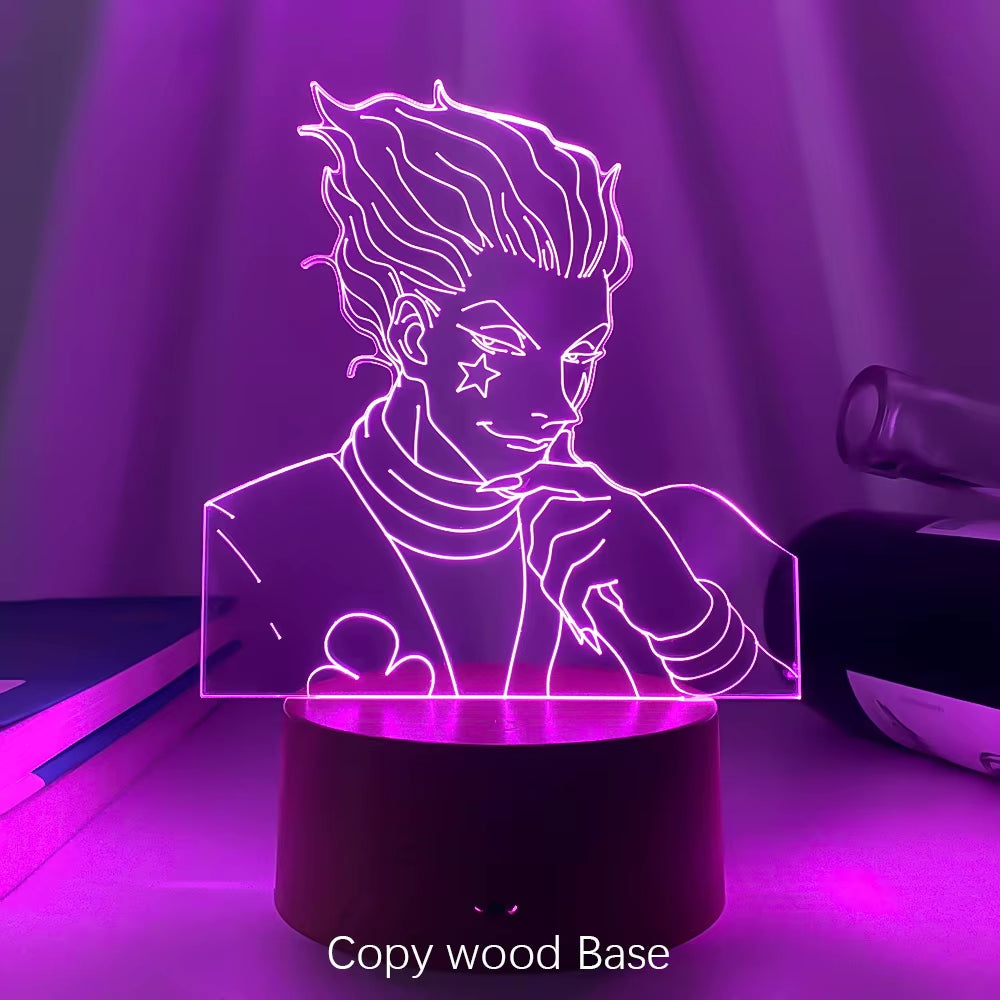 Newest Usb Led Night Light Touch Bedroom Night Light for Children Anime Hunter X Hunter Decor Light 3D Lamp Hisoka Lamp