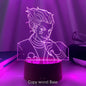 Newest Usb Led Night Light Touch Bedroom Night Light for Children Anime Hunter X Hunter Decor Light 3D Lamp Hisoka Lamp