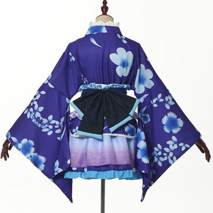 Japanese Yukata Kimono Costume Anime Cosplay Robe for Women Girls