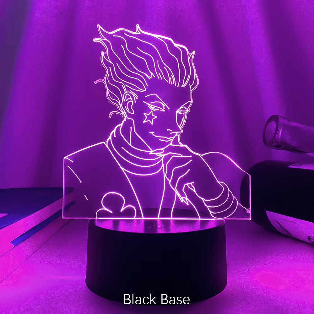 Newest Usb Led Night Light Touch Bedroom Night Light for Children Anime Hunter X Hunter Decor Light 3D Lamp Hisoka Lamp
