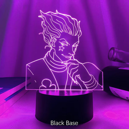 Newest Usb Led Night Light Touch Bedroom Night Light for Children Anime Hunter X Hunter Decor Light 3D Lamp Hisoka Lamp