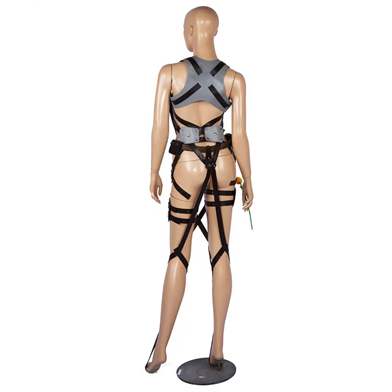 Attack on Titan Japanese Anime Shingeki No Kyojin Recon Corps Harness Belts Hookshot Cosplay Costume Adjustable Belts