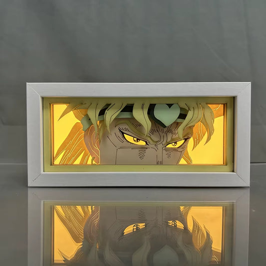 Anime Led Light Box Jojo Bizarre Adventure Rohan Paper Cut Shadow Box Jotaro for Room Deco Table Lamp Jolyne Jojo'S Lightbox Dio