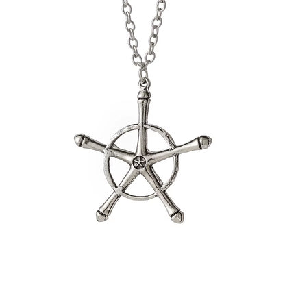 Anime Bleach Necklace Quincy Ishida Uryuu Cosplay Ginrei Gojiaku Amulet Alloy Choker Chain Keychain Pendant Jewelry Gifts
