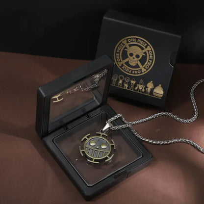 One Piece Luffy Ace Skull Pendant Necklace for Men