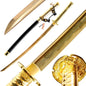 SJ SHI JIAN 40.6 inch High-Carbon Steel Baked Gold Dragon Japanese Katana Samurai Sword Full Tang jian