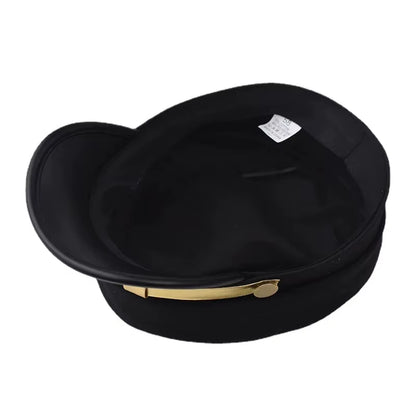 Anime Jojo'S Bizarre Adventure Kujo Jotaro Cosplay Cap Unisex Adult Metal Badge Hat Prop